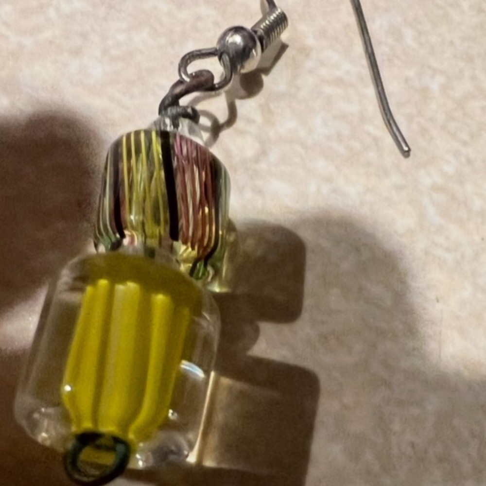 Chic Multicolor Beaded Earrings - image 2